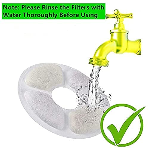 PewinGo 6 PACK Cat Water Fountain Filters, for 2-2.5L Cat Water Fountain, Triple Action with Urinary System Protective Resin, Acticated Carbon - PawsPlanet Australia