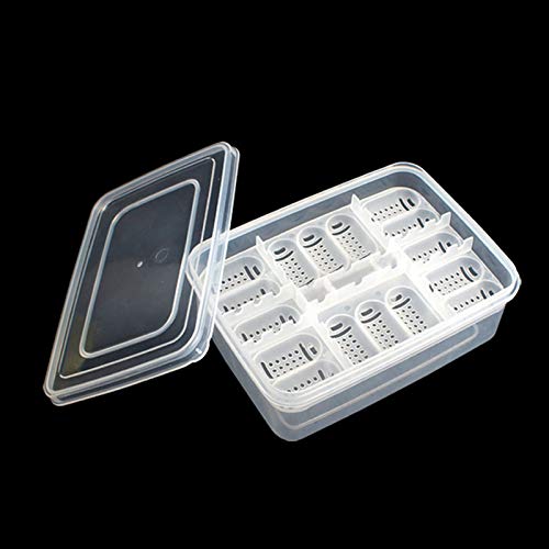 16 Grids Reptile Breeder Box Professional Plastic Reptile Breeding Box Hatching Incubator for Amphibians Snakes Lizards Turtles Tortoises Geckos with Eggs Tray Thermometer Not Included 6.6×4.8×2.4inch - PawsPlanet Australia