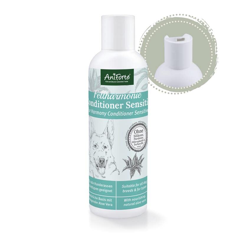 AniForte Fellharmonie Conditioner for Dogs 200ml - Sensitive conditioner for long hair and short hair, fur care and protection with aloe vera, anti-felt, without perfume - PawsPlanet Australia