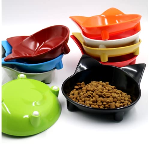 BUYGOO 3Pcs Cat Feeding Bowls 8 Ounce Cat Water and Food Bowl with Non-slip Bottom Durable and Lightweight Pet Bowl for Cats Kitten Feeding Dishes - PawsPlanet Australia