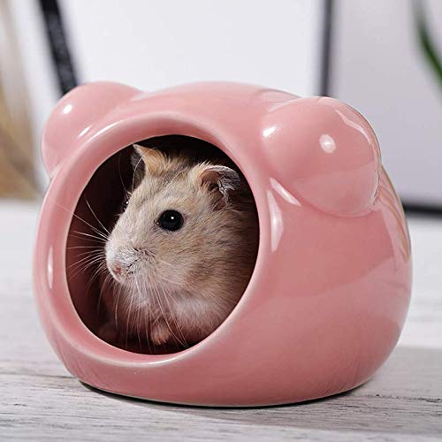 gutongyuan Small Animal Ceramic Critter Bath, Ideal for Dwarf Hamsters and Gerbils, Pet Hideout Hut Cave Bear - PawsPlanet Australia