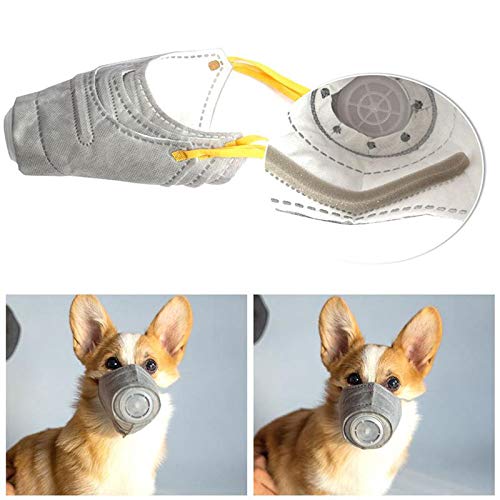 [Australia] - PeSandy Adjustable Dog Respirator Mask, 3 PCS Breathable Dog Muzzle Protective Mask for Small to Large Dogs Filter Air Pollutants Anti Fog/Anti Dust/Anti Secondhand Smoke, Pet Respirator Mask S 