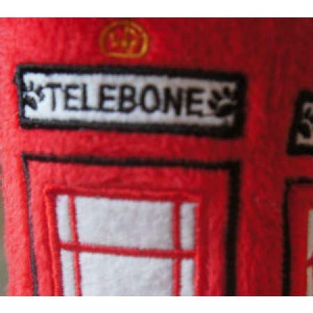 PetLondon British Red Telephone Box Plush Dog and Puppy Toy 6" With Squeaker, Cute Fun London Landmark Telebone UK Dog Interactive Toy - PawsPlanet Australia