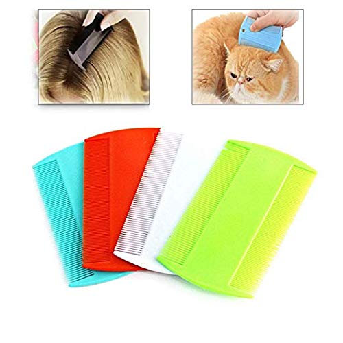 Airsun 4 Pack Flea Lice Combs Grooming Fine Tooth Hair Dandruff Combs Double Sided Health Remedies Repellent Ticks Dogs Cats - PawsPlanet Australia