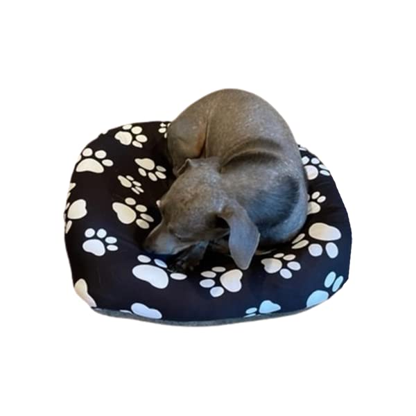 Furever Pet Dog Bed Slipcover-Stretch Soft Petbed Cover-Universal-Easy to Remove (Zipper Free) -Black/Small Small- 24"x18"x4" Black - PawsPlanet Australia