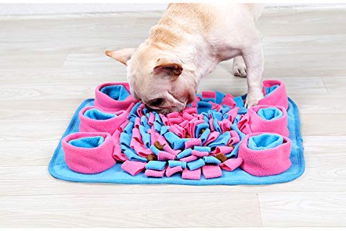 [Australia] - Pet Snuffle Mat,Dog Slow Feeding Mat,Dog Nosework Training Mat, Anti-Slip Pet Play Puppy Interactive Puzzle Toys for Training and Stress Release, Encourages Foraging Skills,Durable and Washable 