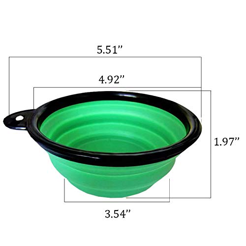 gaivp Collapsible Dog Bowl, Travel Dog Bowl for Small to Large Dogs (green - PawsPlanet Australia