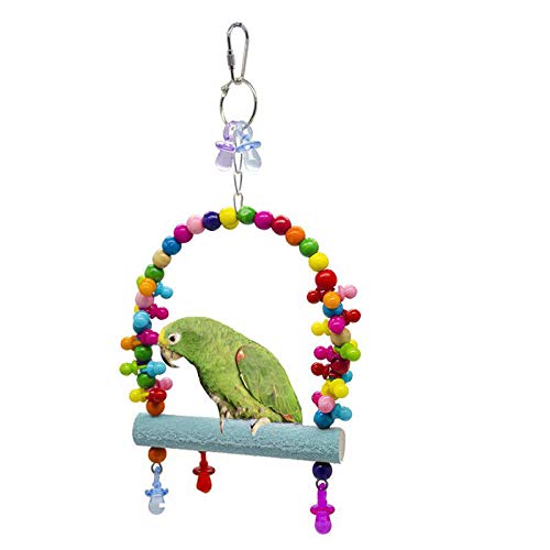 [Australia] - Weiyu8 Package Bird Parrot Swing, chew, Ring Tone and Other Toys - Wall Clock cage Toys Suitable for Parrot, Small Bird, Cornell, Bird, Parrot, Love Bird 