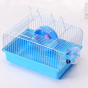 Zhang Ku Simple Cavie Guinea Pig Cage & Rabbit Cage | Pet Cage Includes Free Water Bottle & Food Bowl&Hamster Running Wheel (Blue) blue - PawsPlanet Australia