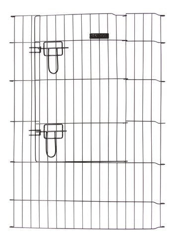 Kerbl 1 Door Galvanized Coating Pen with 8 Panels, 78 x 57 cm, Black - PawsPlanet Australia