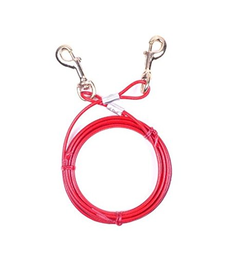 [Australia] - Katzco Dog Leash - Heavy-Duty Tie-Out Chain Cable - 20 Feet Long - for Dogs up to 60 lbs - Dog House, Dog Training, Pet Supplies and Accessories 