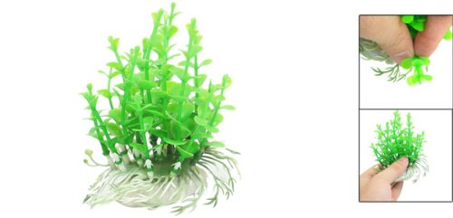 [Australia] - Uxcell Ceramic Base Aquatic Emulational Manmade Grass/Plants, Green 