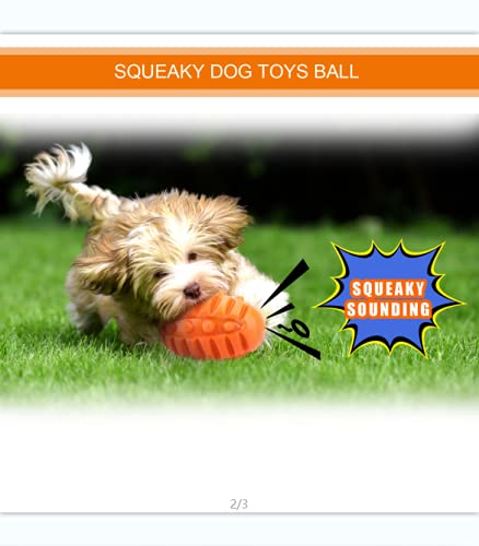 VARY Durable-Dog-Balls-Chew-Toys, Natural Rubber Bounce Balls, Great for Outdoors Training or Fetch Game, Dog Squeaky Toy Suitable for Interactive Training, 4.3 in 0.5 lb(Dog Squeaky Ball Toy) Dog Ball Toy - PawsPlanet Australia