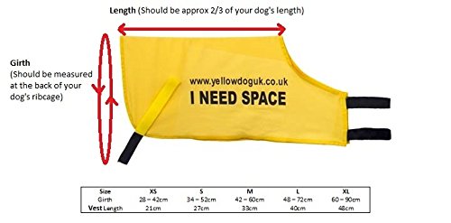 Yellow Dog UK Dog Vest - I NEED SPACE (Extra Small) Extra Small - PawsPlanet Australia