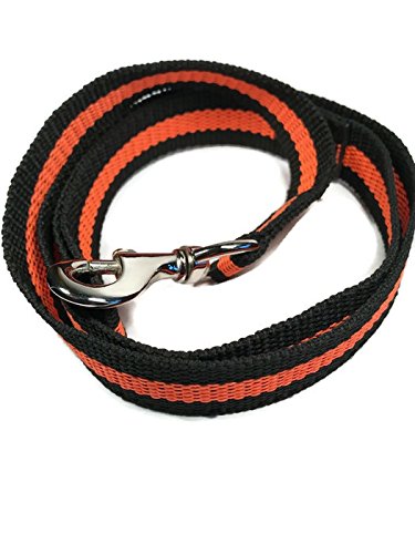 Smarty Pawnts Premium Cotton Dog Leashes, Orange and Black (Medium) Medium - PawsPlanet Australia