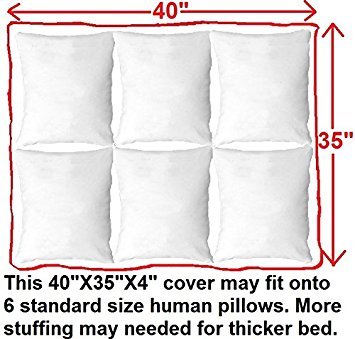 [Australia] - Dogbed4less DIY Durable Blue Denim Pet Bed External Duvet Cover and Waterproof Internal Case for Small, Medium to Extra Large Dog Bed - Replacement Covers only 40"X35"X4" Extra Large 