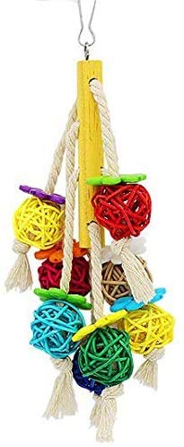 Wonninek 8 Package Bird Parrot Hanging Swing Chewing Perches Ring Tone Toys arrot Bite Toy for Parrot, Small Bird,Budgie Parakeet, Parrot,Cockatiel Macaw - PawsPlanet Australia