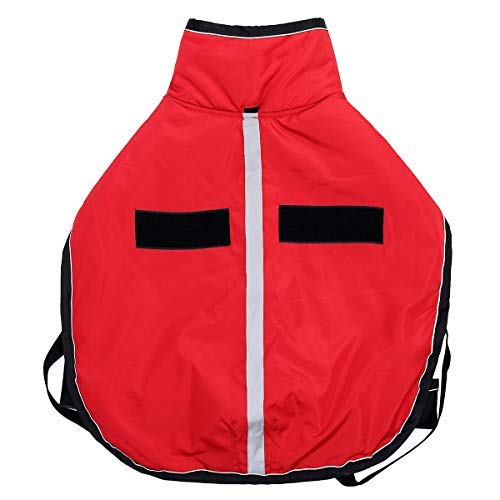 [Australia] - Reflective Parka 300D Dog Coat, Waterproof Dog Jacket for Small Medium Large Dogs with Harness Hole S Red 