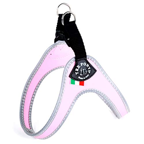 Tre Ponti Fibbia Small Dog Harness, 3.5 cm, Pink - PawsPlanet Australia