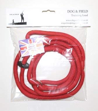 [Australia] - Dog & Field Figure 8 Anti Pull Leash/Halter/Head Collar- One Size Fits All - Super Soft Braided Nylon - Fitting Instructions Included - Comfortable, Kind, Supple, Secure No More Pulling! RED 