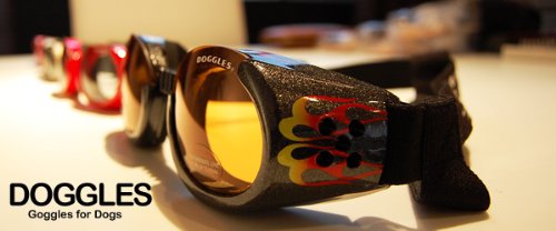 Doggles ILS Medium Racing Flames Frame and Orange Lens Black With Flames Frame, Orange Lens - PawsPlanet Australia