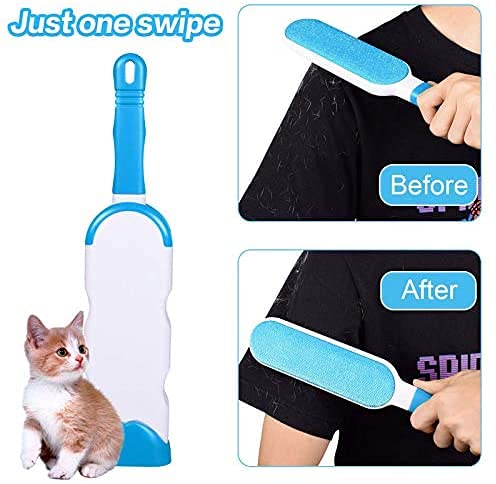 Pet Hair Remover, Pet Fur Remover, Cat Hair Remover, Dog Hair Remover, Lint Brush, Pet Hair Remover Brush with Self-Cleaning Base Efficient Double-Sided Perfect for Clothing, Couch, Carpet, Furniture - PawsPlanet Australia