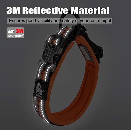 Kismaple Reflective Neoprene Padded Dog Collar Adjustable Nylon Outdoor Adventure Small Dog Collar Cosy Soft Lightweight Training puppy Collars Quick Release Buckle (XS: 30-35cm, Brown) XS (Neck 30-35cm/11.8-13.8in) - PawsPlanet Australia