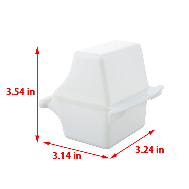 4 Pcs Bird Small Slot Feeder Plastic Food and Water Dispenser Bowl No Mess Cage Hanging Feeder Cup (White) - PawsPlanet Australia