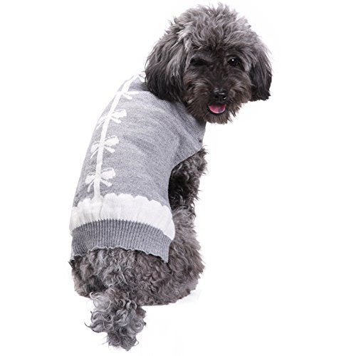 [Australia] - ZEEY Cute Pet Clothes Cute Knit Sweater Elegant Bow Big Dog Sweater Pet Clothes Autumn and Winter XL 