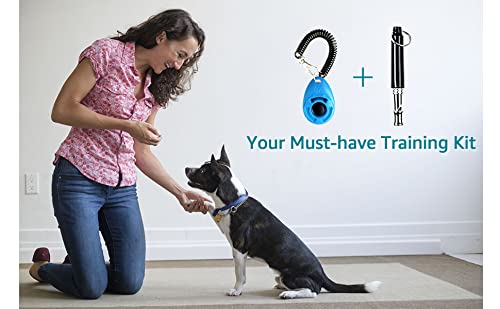 Dog Clicker Whistle Training Kits with Wrist Strap, Durable Lightweight Easy to Use, Pet Training Clicker for Cats Puppy Large Small Medium Dogs - PawsPlanet Australia