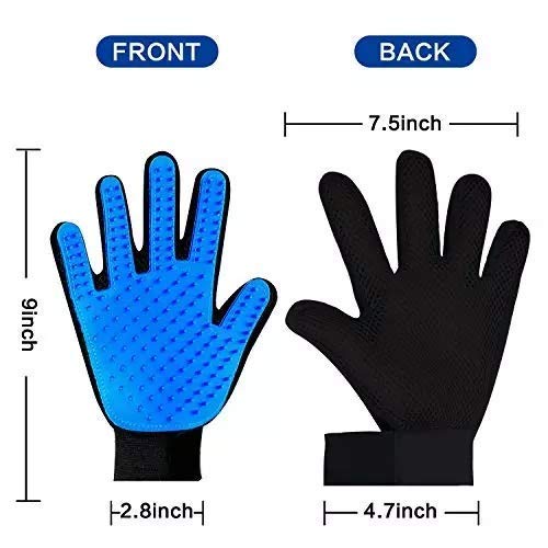 New Pair (Right and Left Included) Pet Grooming Glove for Dogs and Cats, Hair Remover, for Long and Medium or Short Fur, Washable, 1 Size Fits All - PawsPlanet Australia