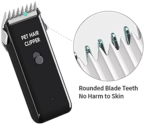 Dog Clippers Pet Grooming Kit Low Noise Shaver Portable Electric USB Rechargeable Cordless Trimmer for Dogs,Cats and Other Pets, Black - PawsPlanet Australia
