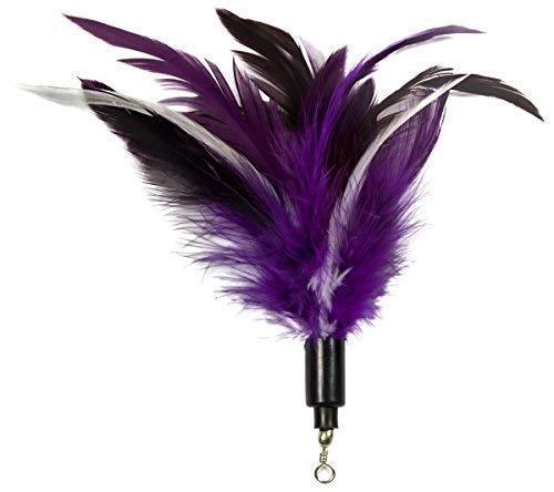 Cat Toys - Cat Feather Toys - Include Cat Wand, Natural Feather Refills Color A (5 pieces) - PawsPlanet Australia