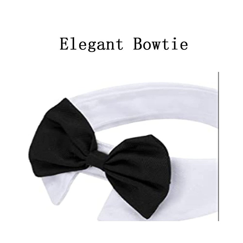 Gggullang Adjustable Dog Bow Ties Pet Formal Tuxedo for Little Puppy, Wedding Birthday Party Grooming Accessories for Dogs&Cats (L, Black) L - PawsPlanet Australia