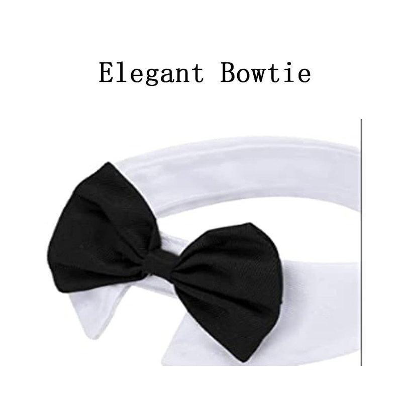 Gggullang Adjustable Dog Bow Ties Pet Formal Tuxedo for Little Puppy, Wedding Birthday Party Grooming Accessories for Dogs&Cats (S, Black) S - PawsPlanet Australia