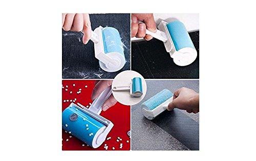 iLifeTech Reusable Sticky Picker Set Cleaner Lint Roller Pet Hair Remover Brush, Blue 4" Medium Set - PawsPlanet Australia
