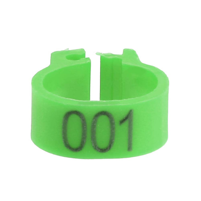 Yosoo Health Gear Pigeons Leg Bands, Bird Leg Rings, 100PCS 8MM 001-100 Numbered Plastic Letter Pigeons Bird Leg Bands Rings(green) green - PawsPlanet Australia