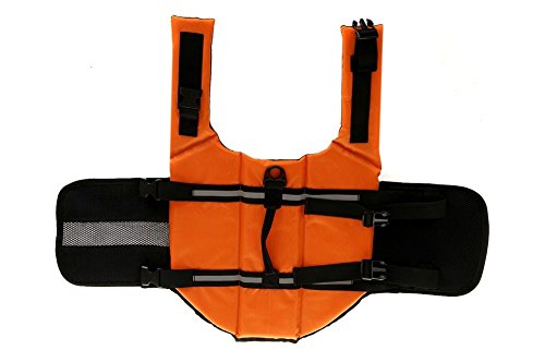 [Australia] - eBasics Dog Life Jacket Swimming Vest Swimsuit with Reflective Strips, Adjustable Belt Life Preserver Buoyancy Aid Flotation Suit for Extra Small Medium Large Puppy Doggy Dogs XS: chest girth 12-15in, weight 5.1-8.5lbs Orange 