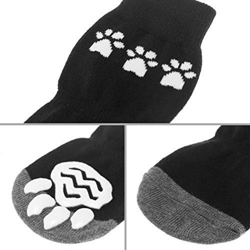 BINGPET Anti Slip Dog Socks for Large Dogs, Hardwood Floors Pet Paw Protectors with Grips L - PawsPlanet Australia