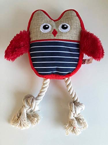 Surrey Feed Owl Plush Dog Toy With Rope - PawsPlanet Australia