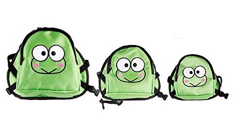 [Australia] - Vivi Bear Cute Animation Drawing Snacks Backpack for Puppy Dogs Cartoon Purse for Small Dogs M (5.5*7") Frog 