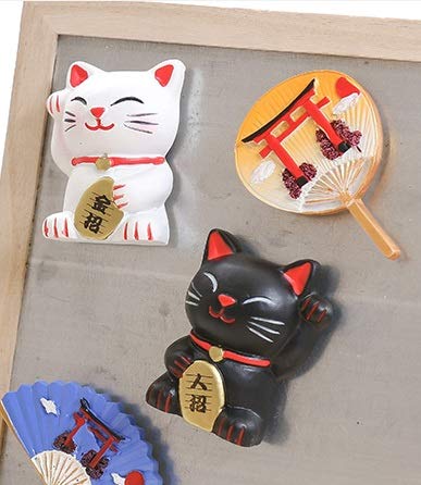 [Australia] - DaisoJapan Resin Magnet -Cat Doll- Black Cat 