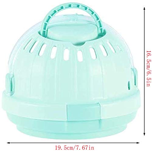 JUILE YUAN Portable Hamster Carry Cage Habitat, 7.6x6.5in Small Animal Cage, with Water Bottle Travel Handbags &Outdoor Carrier Vacation House for Like Dwarf Hamster, Chinchilla, Mouse Green - PawsPlanet Australia