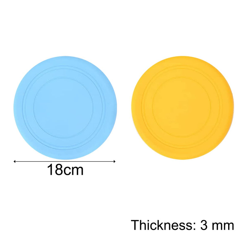 2 Pcs Pet Silicone Frisbees Pet Bite-resistant Frisbees Natural Rubber Floating Flying Saucers for Small and Medium-sized Dogs - PawsPlanet Australia