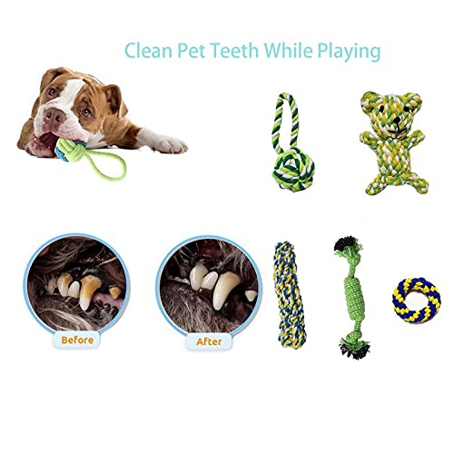 Snailmon Dog Chew Rope Toys for Puppy, Interactive Chew Toys for Dog, Dogs Tug of War Toys, Durable Knot Rope Teething Training Toys for Small Medium Dogs (8 Pack) - PawsPlanet Australia