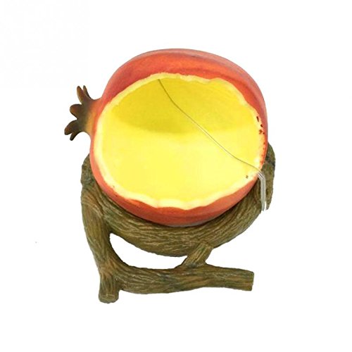 Famhome Birds Feeder Bowl, Bird Food Feeding Bowl Feed Cup for Small Parrots Cockatiels Conure Hamster Small Animal Drinking Water Container for Birds Cage Accessories (Pomegranate) Pomegranate - PawsPlanet Australia