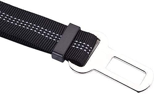 2 Pack Premium Car Seat Belt for Dogs Cats Pets, Adjustable Safety Heavy Duty Elastic Lead Harness for Cars with Elastic Nylon Bungee Buffer (Black) Black - PawsPlanet Australia