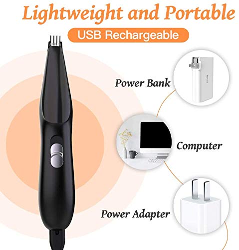 Dog Grooming Clippers, Cat Dog Paw Clippers Pet Hair Trimmer, Rechargeable Wireless Design Low Noise Electric for Hair Around Face, Eyes, Ears, Paw, Rum - PawsPlanet Australia