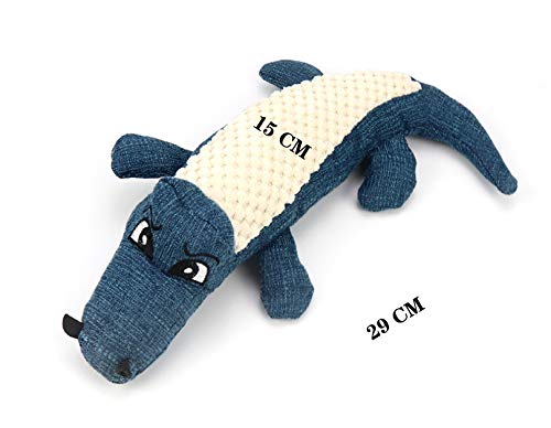 YYOJ SuperX Squeaky Dog Toys,Soft Dog Toys for Teeth Cleaning Funny Crocodile Plush Interactive Training Toys for Puppy Small Medium Dogs - PawsPlanet Australia