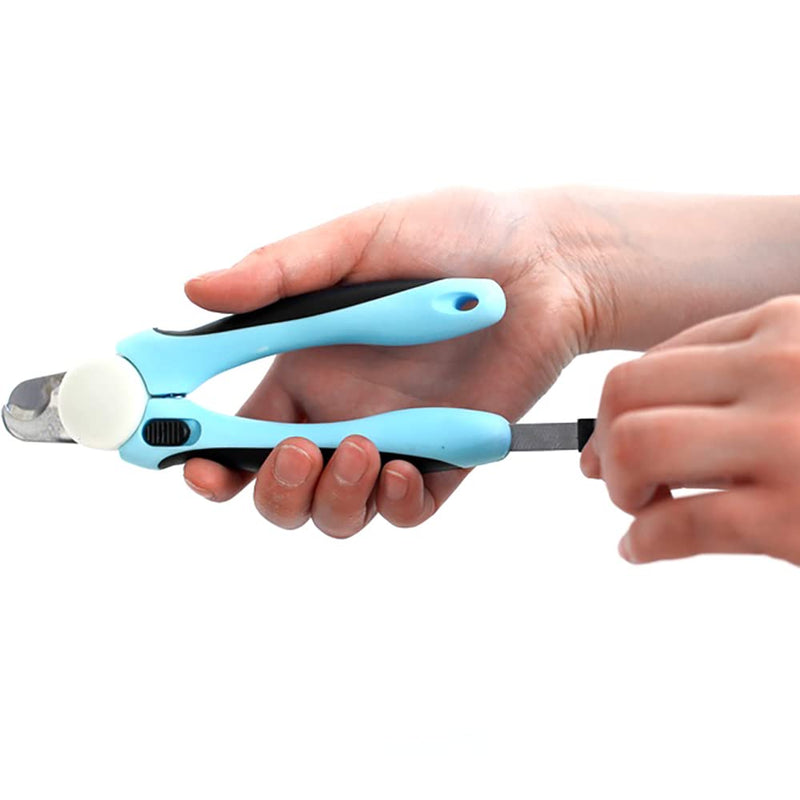 ZEACCT Professional claw scissors for dogs and cats with nail file - stainless steel claw pliers, high quality claw care cutter for pets, claw care with safety protection - PawsPlanet Australia
